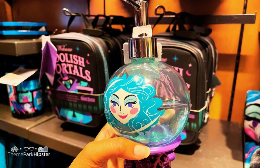 Disney Memento Mori Store Haunted Mansion Merchandise at Magic Kingdom Theme Park Bag and Madame Leota Soap Dispenser