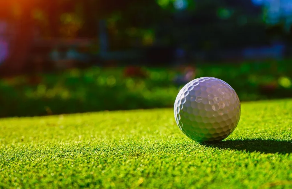 Golf ball on the Spring Creek Golf Course near Hersheypark, Pennsylvania. Keep reading to discover all the things to do around Hersheypark.