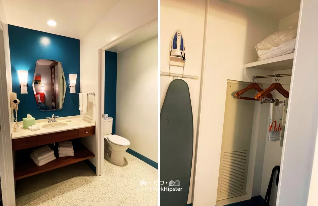 Cabana Bay Beach Resort Hotel at Universal Orlando Bathroom and Closet