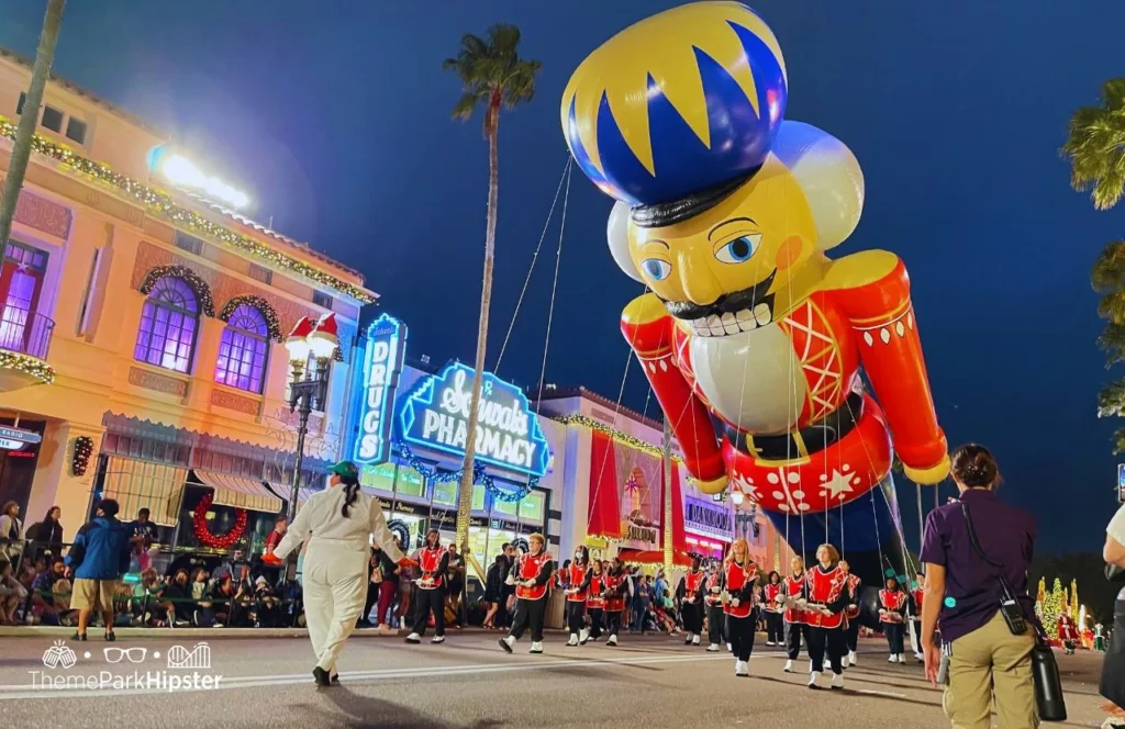 Christmas at Universal Orlando Holiday Parade featuring Macy's Toy Solider.Keep reading for all you need to know about Macy’s Holiday Parade at Universal Studios Florida.

