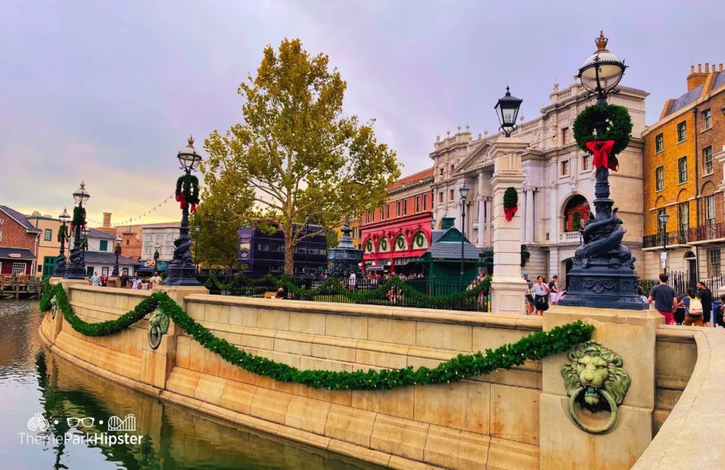 Christmas at Universal Orlando Wizarding World of Harry Potter Diagon Alley London Front