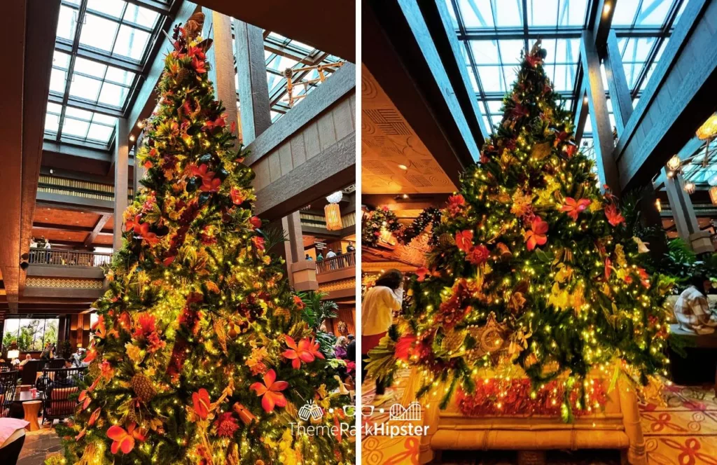 Disney's Polynesian Resort Christmas Tree in the Lobby