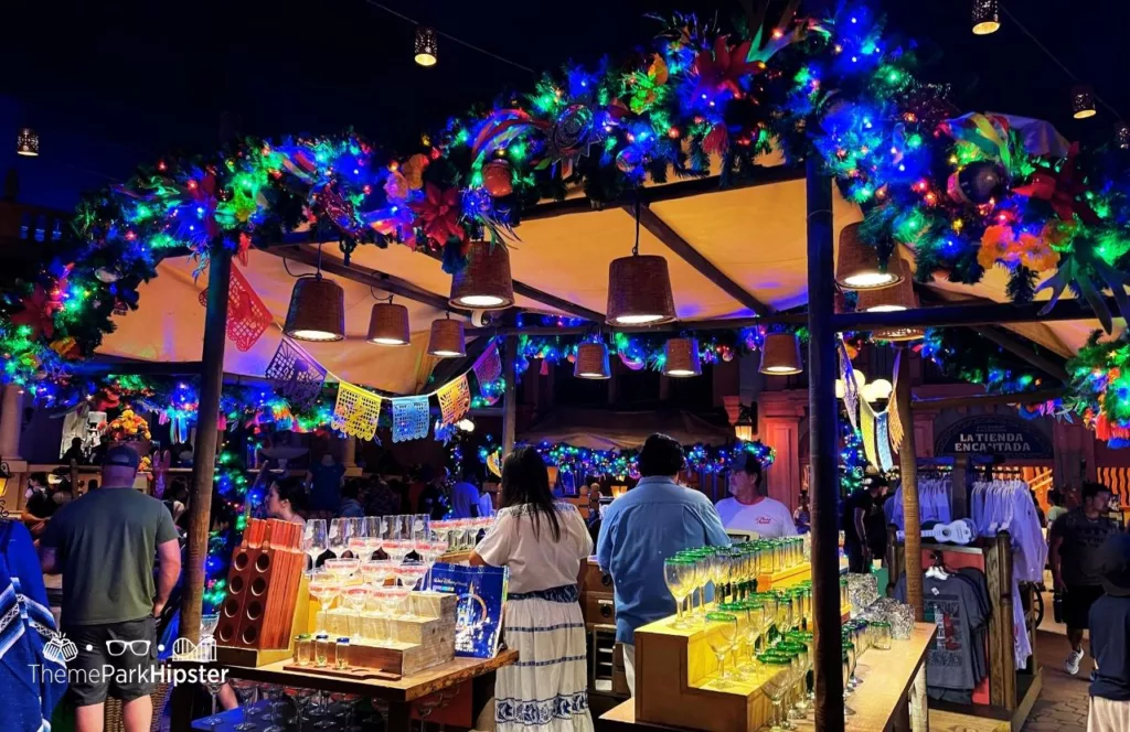 Mexico Pavilion at Epcot Twilight Market Area The Plaza de los Amigo