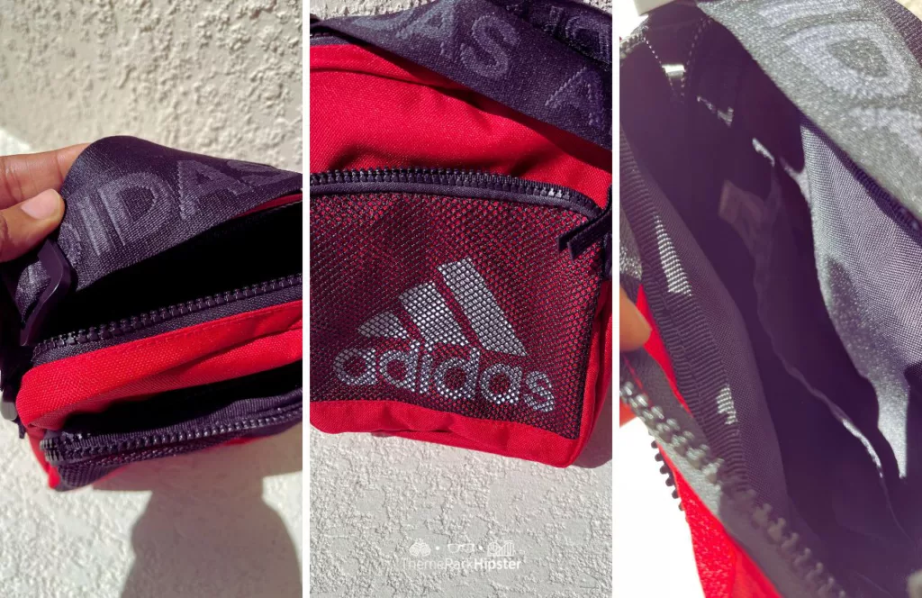 Red Adidas Crossbody Bag. One of the best purses for Disney World