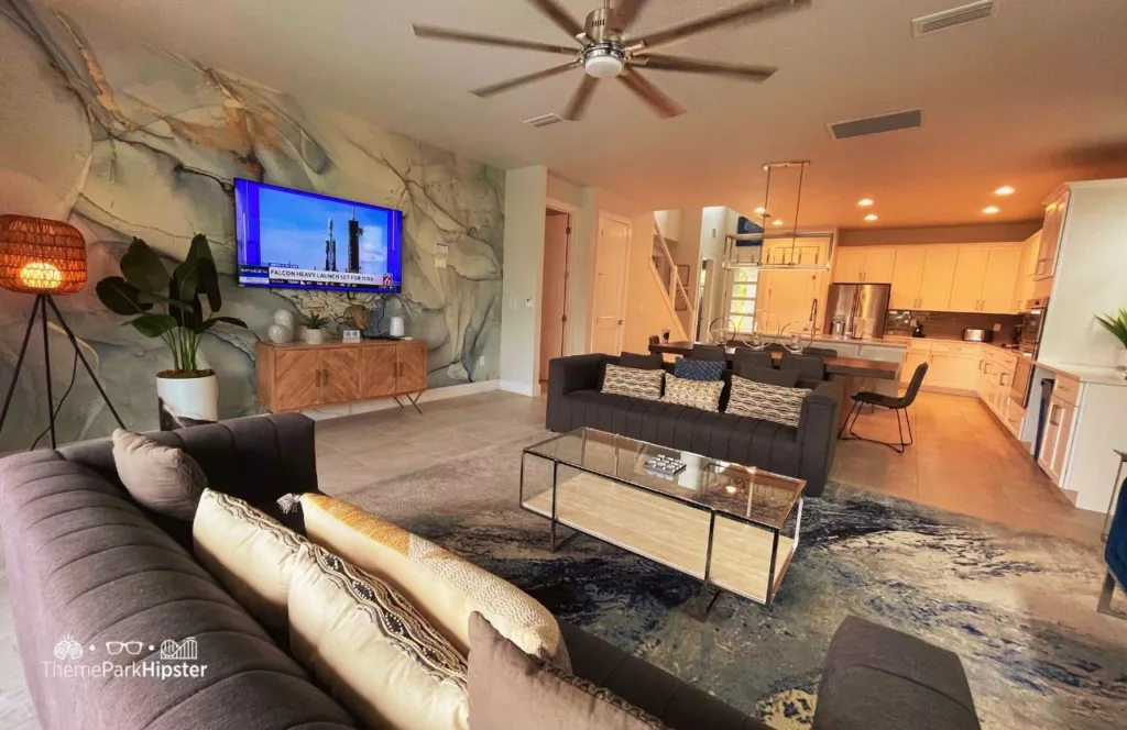 Reunion Resort Vacation Home Rental near Universal Halloween Horror Nights living room.