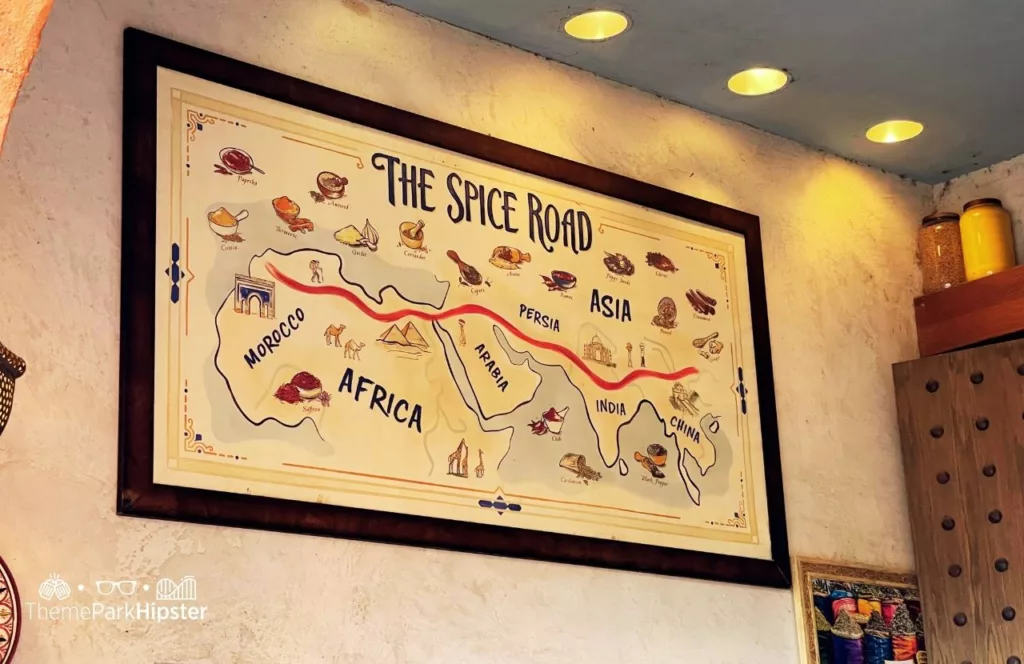 Spice Road Table in Morocco Pavilion at Epcot Disney Theme Park. One of the best Restaurants at Epcot. 