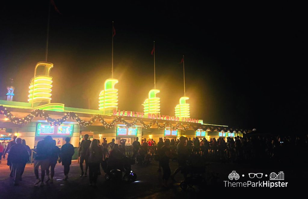 Crowd Entrance to Hollywood Studios Jollywood Nights Christmas Celebration at Disney World