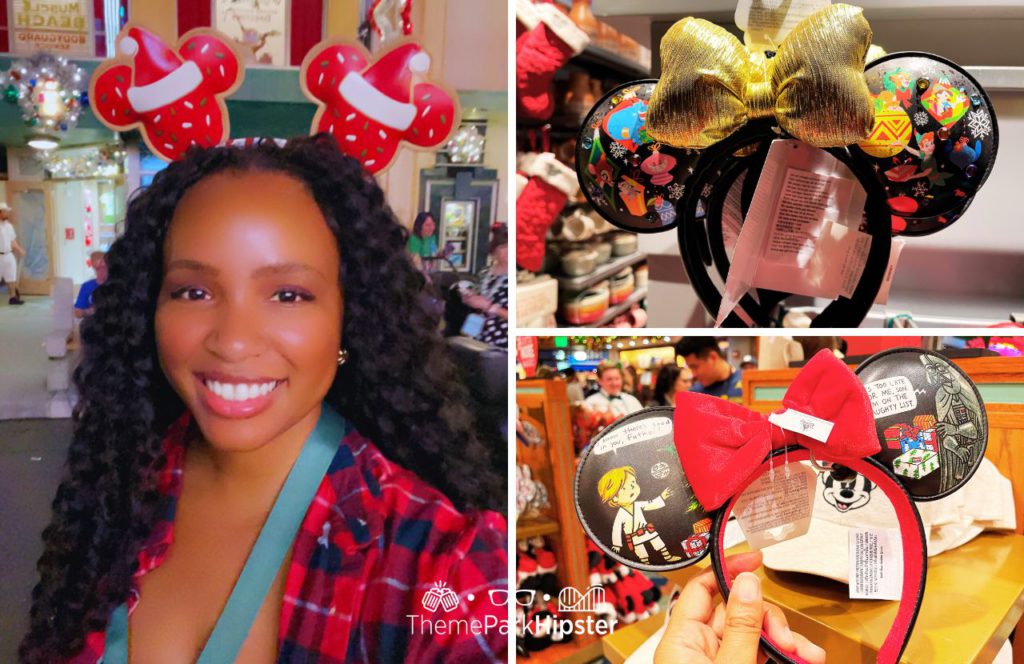Black Disney Character Christmas Ears with Peter Pan Bambi Genie and Pinocchio and NikkyJ with Gingerbread Ears and Star Wars Ears