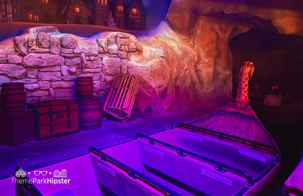 Boarding Boat on Frozen Ever Ride at Epcot in Norway Pavilion Disney World
