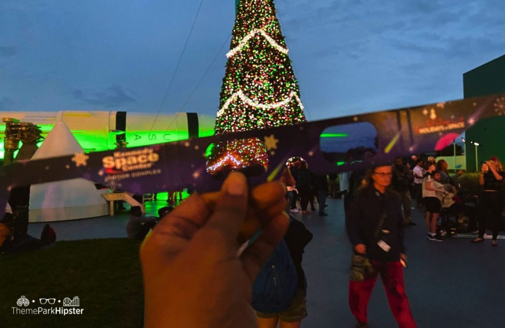 Holidays in Space at Kennedy Space Center Florida 3d Glasses and Christmas Tree
