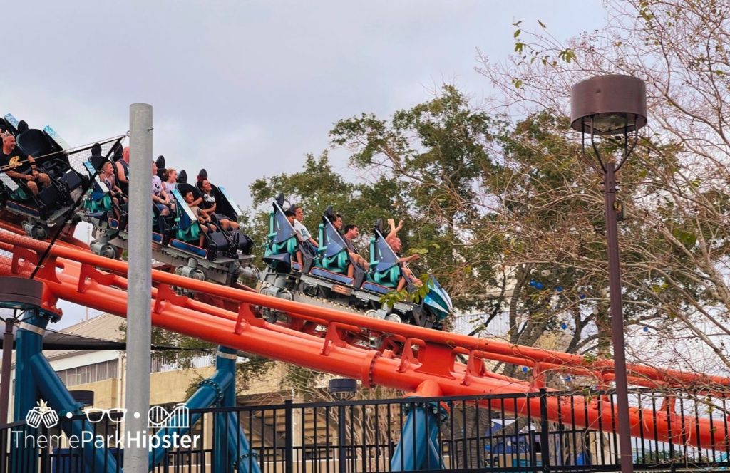 IceBreaker Roller Coaster at SeaWorld Orlando Christmas Celebration 