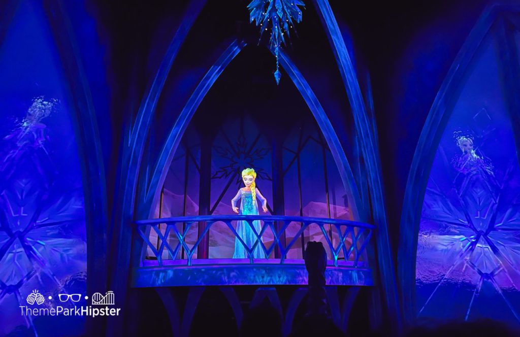 Queen Elsa on Frozen Ever Ride at Epcot in Norway Pavilion Disney World 