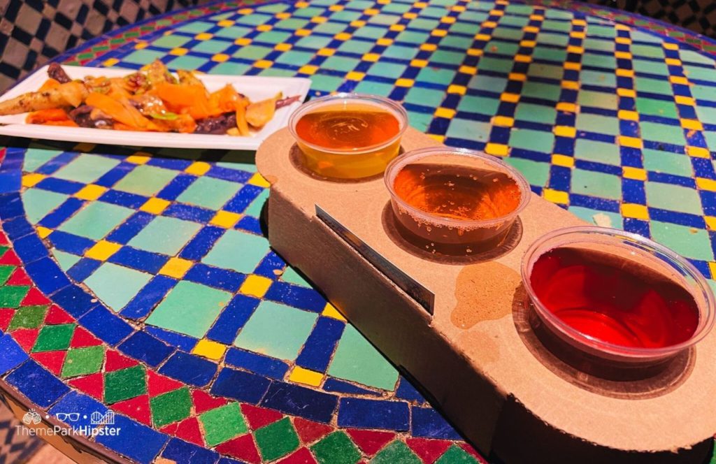 2024 Epcot Festival of the Arts Disney World Cider Flight with Vegetables in Morocco Pavilion
