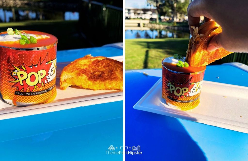 2024 Epcot Festival of the Arts Disney World Pop Eats Food Tomato Soup and Grilled Cheese (2)