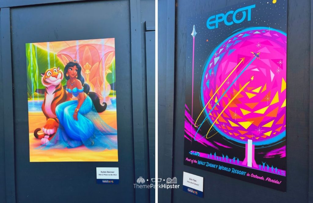 2024 Epcot Festival of the Arts Disney World Princess Jasmine from Aladdin artwork