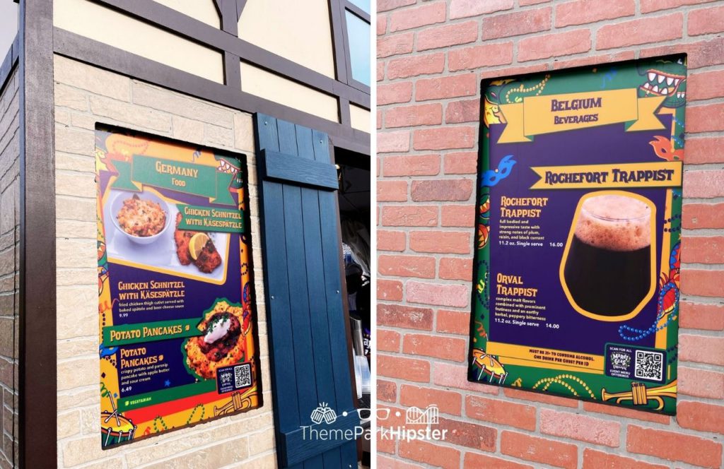 2024 Mardi Gras at Universal Studios Florida Germany and Belgium Food Booth