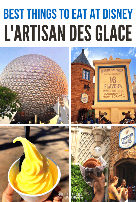 BEST THINGS TO EAT AT DISNEY L'Artisan Des Glace Brioche Ice Cream Bun Disney Epcot