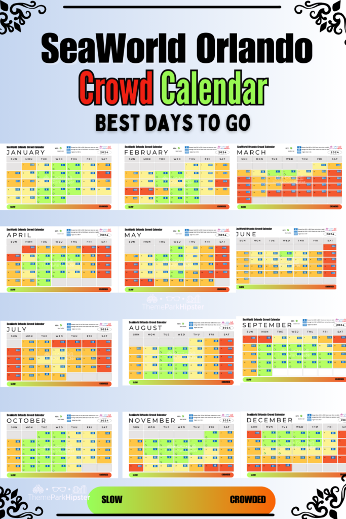 2024 SeaWorld Orlando Crowd Calendar AVOID THE LONG Wait Times! ThemeParkHipster