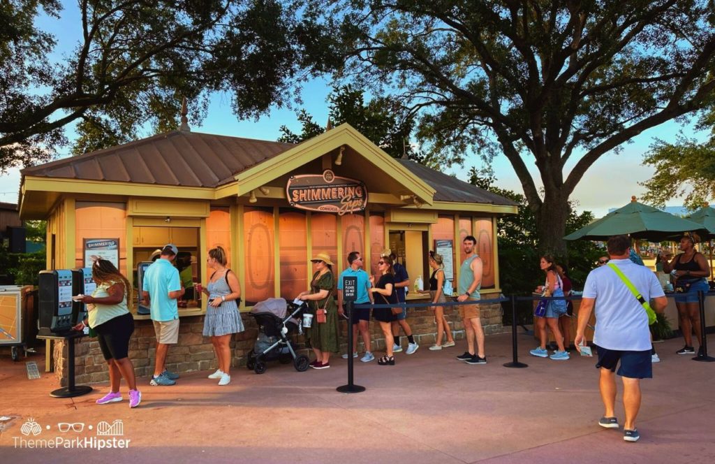 Epcot Theme Park Food and Wine Festival Booths Shimmering Sips. Keep reading to find out the top tips and tricks for Epcot Food and Wine Festival.
