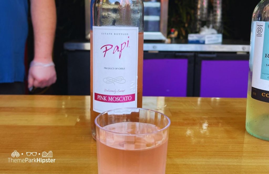 Busch Gardens Tampa 2024 Food and Wine Festival Chile Papi Pink Moscato. One of the best things to drink at Busch Gardens Food and Wine Festival.