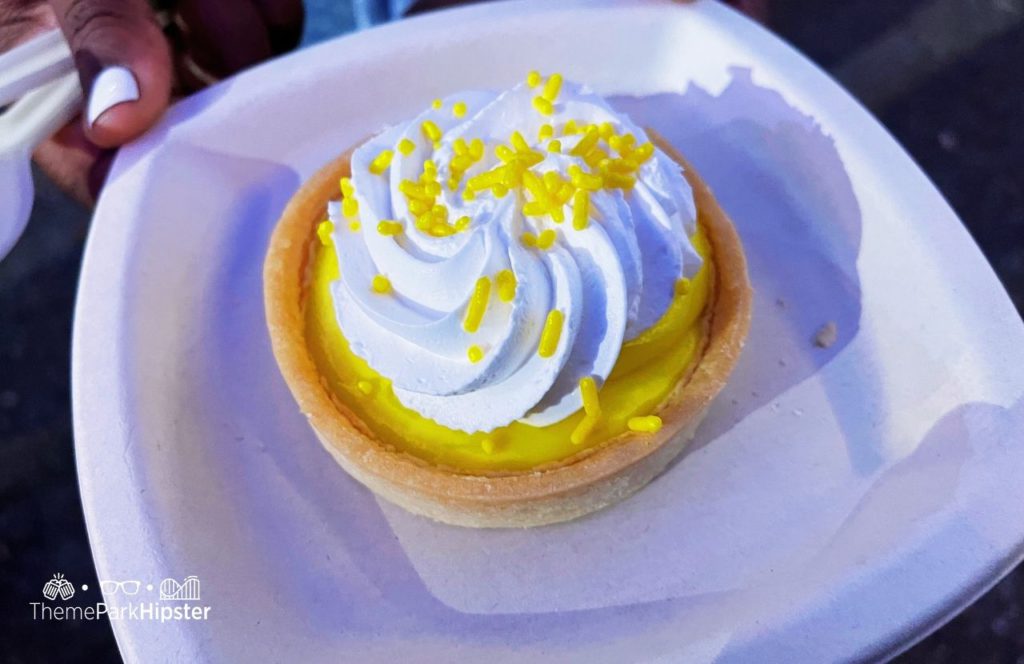 sch Gardens Tampa 2024 Food and Wine Festival South Africa Booth with Lemon Meringue Pie. One of the best things to eat at Busch Gardens Food and Wine Festival.
