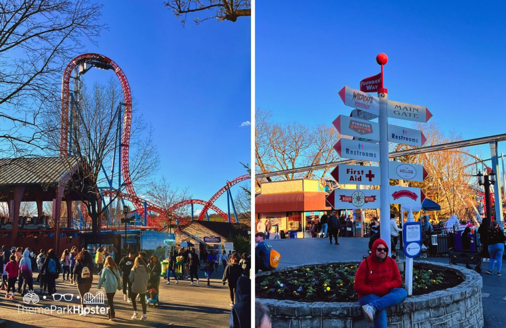 Hersheypark Fahrenheit Roller Coaster and Founder's Way. Keep reading to get the full guide on the Hersheypark Season Pass.