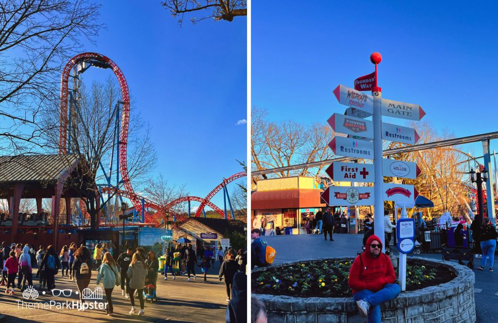 Hersheypark Fahrenheit Roller Coaster and Founder's Way. Keep reading to get the full guide on the Hersheypark Season Pass.