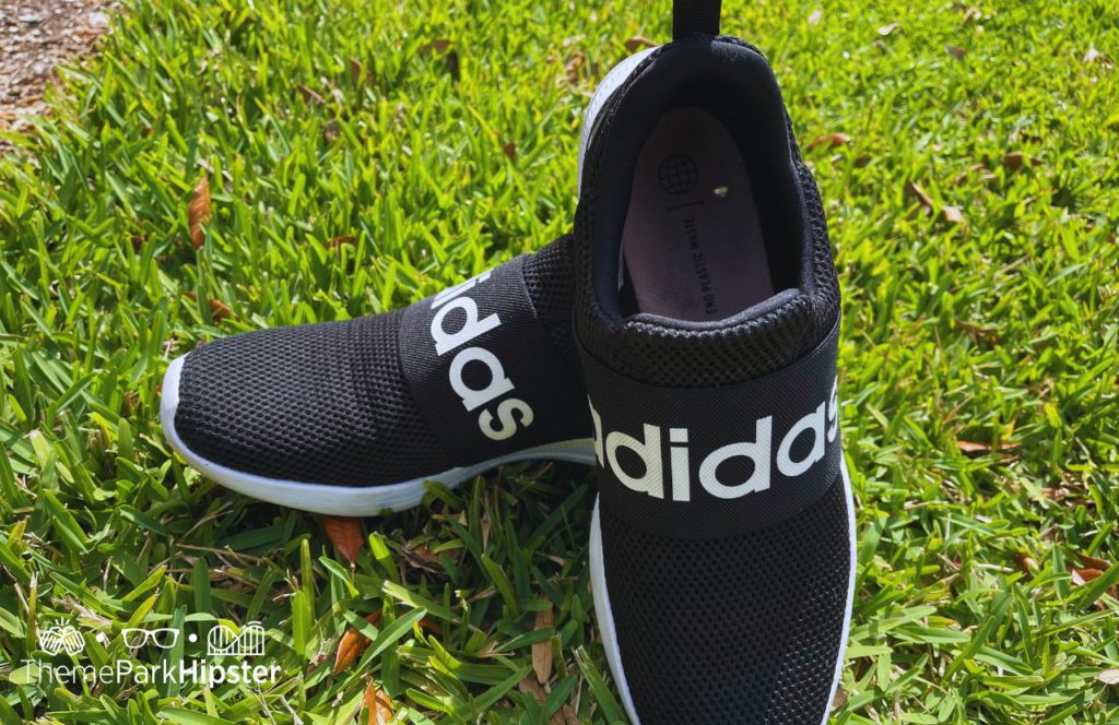 White and Black Adidas. One of the best shoes for Disneyland.