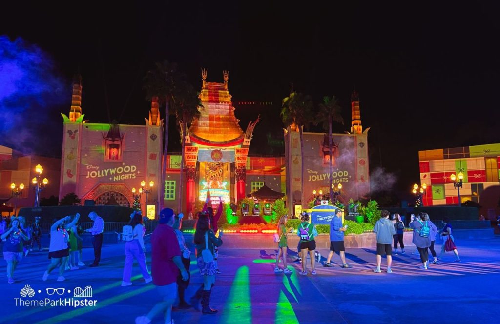 Disney Hollywood Studios Jollywood Nights Christmas Holiday DJ Party at Chinese Theater