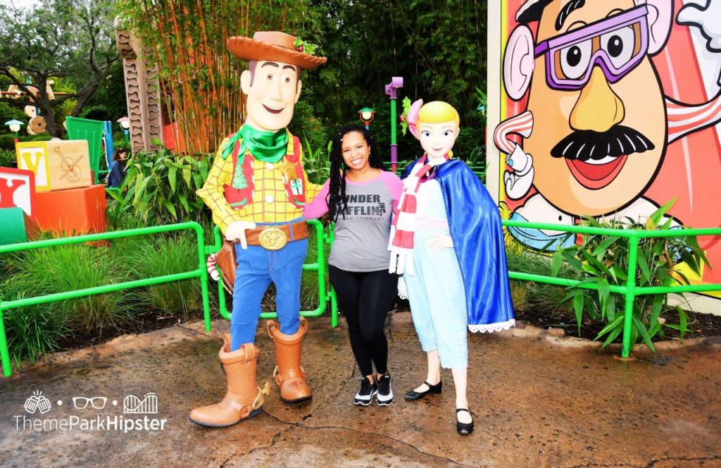 Disney Toy Story Land Popcorn with Woody and Bo Peep Character Meet and Greet with NikkyJ on my solo disney trip.