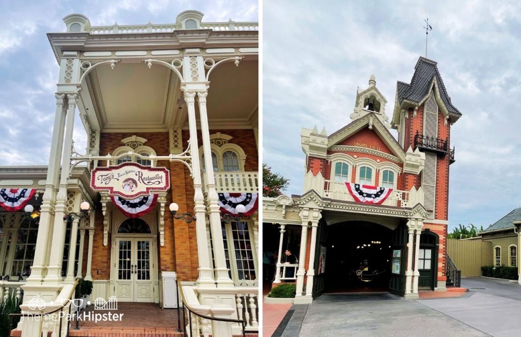 Disney Magic Kingdom Park Tony's Town Square Restaurant and Firehouse in Main Street USA. Keep reading to get the best Disney Magic Kingdom secrets and fun facts.