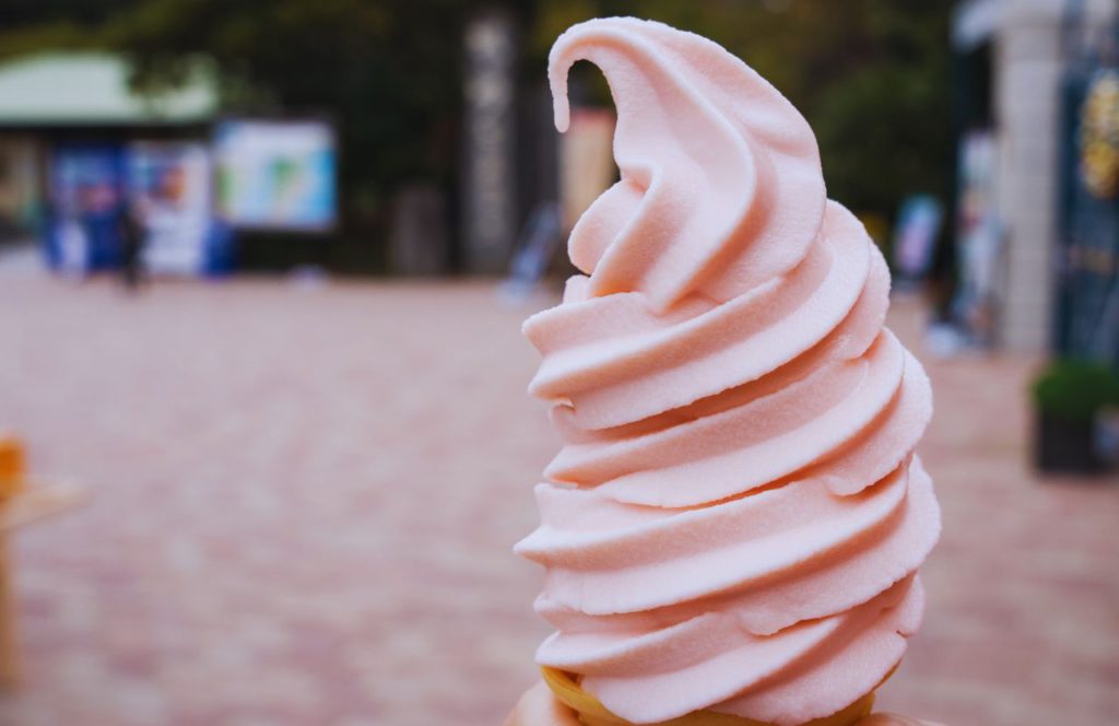 Soft Serve Ice Cream at Disney Strawberry