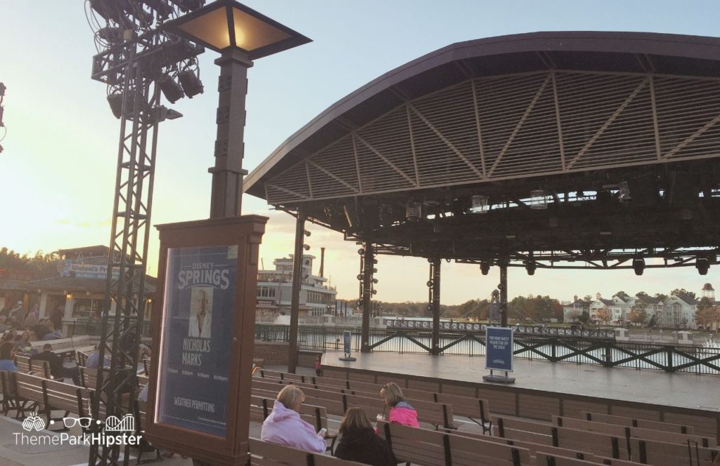 Walt Disney World Disney Springs Concert Stage. One of the best things for adult to do at Disney World.