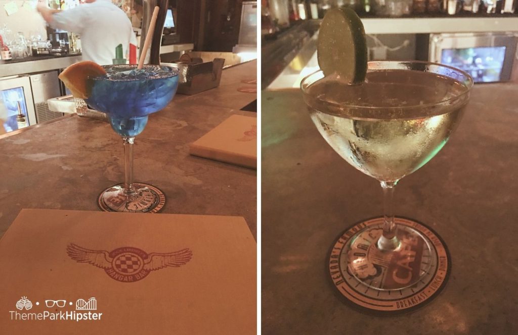 Fountain of Youth drink at Walt Disney World Disney Springs Jock Lindsay Hangar Bar martini cocktail and drink. One of the best things for adult to do at Disney World.