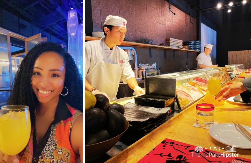 Walt Disney World Disney Springs Morimoto Asia Restaurant Sushi Bar with NikkyJ