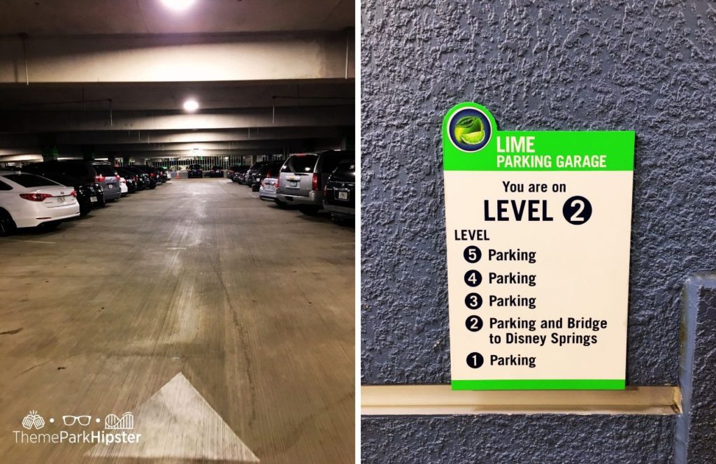 Walt Disney World Disney Springs Parking Lime Garage