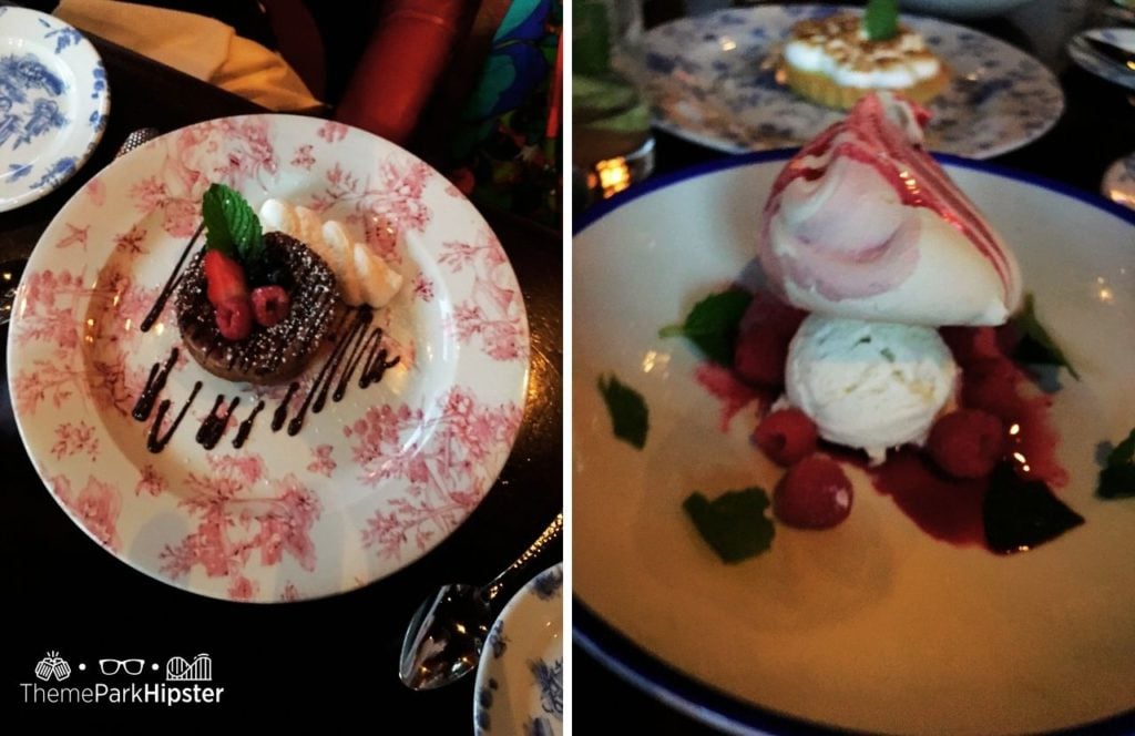 Walt Disney World Disney Springs Raglan Road Restaurant chocolate cake with ice cream dessert. Keep reading to find out if Raglan Road Irish Pub at Disney Springs is worth it.
