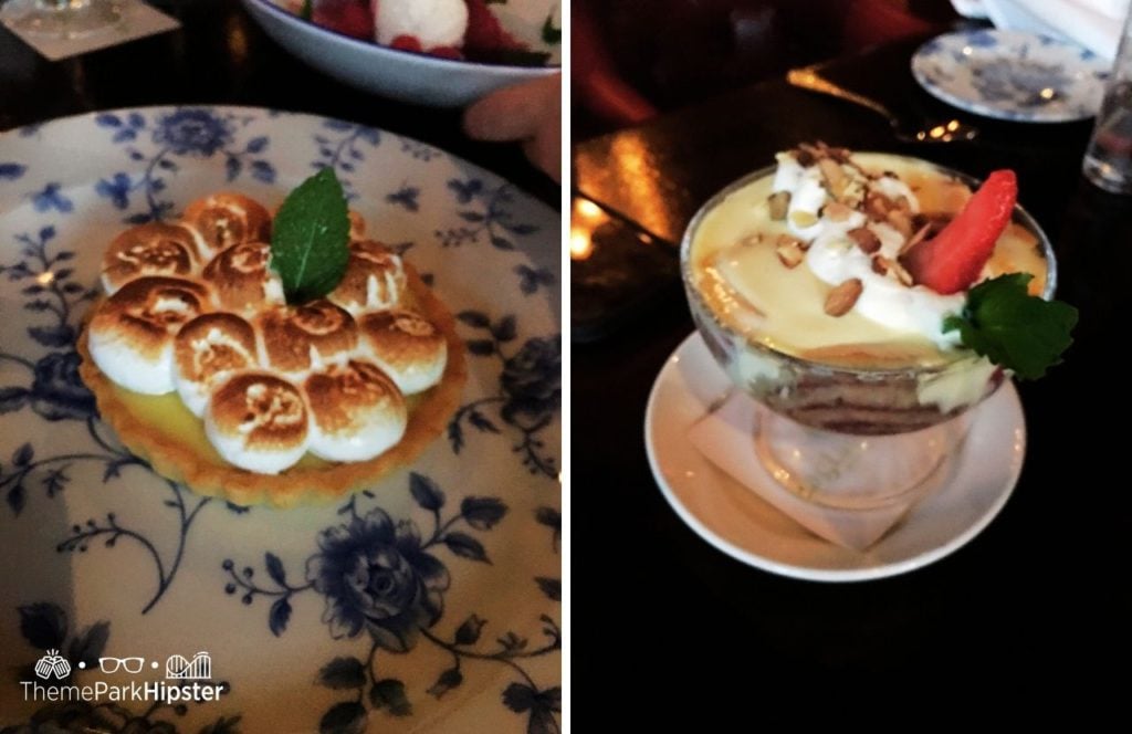 Walt Disney World Disney Springs Raglan Road Restaurant tart and pudding dessert. Keep reading to find out what is the best food at Raglan Road in Disney Springs.