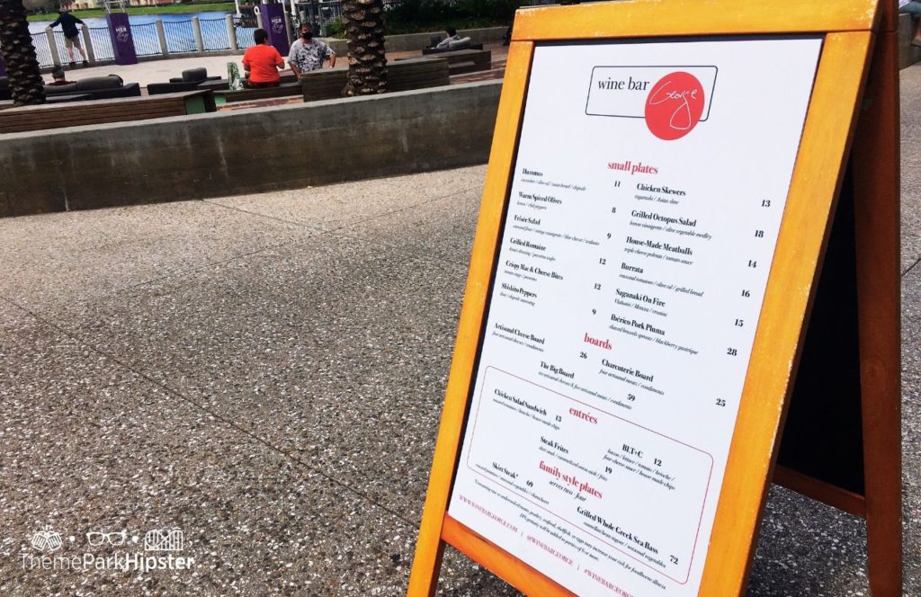 Walt Disney World Disney Springs Wine Bar George Restaurant Menu. Keep reading to find out more about the best restaurant at Disney Springs Wine Bar George.