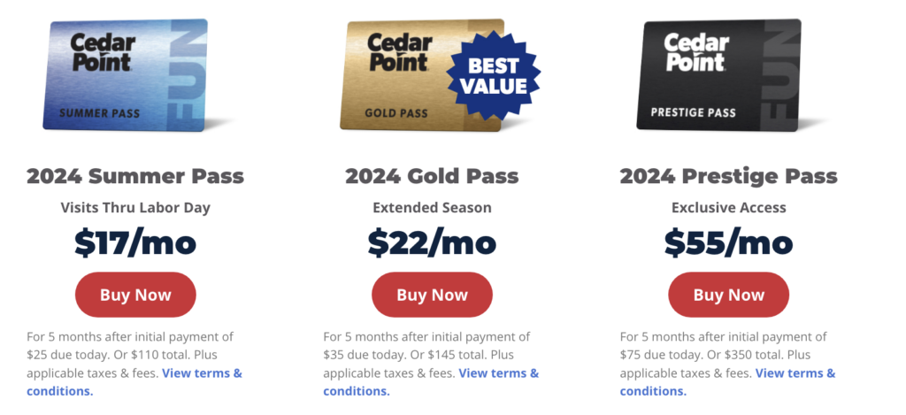 2024 Cedar Point Season Pass Prices and Benefits