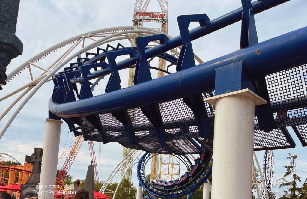 Cedar Point Amusement Park Ohio Corkscrew Roller Coaster with Power Tower
