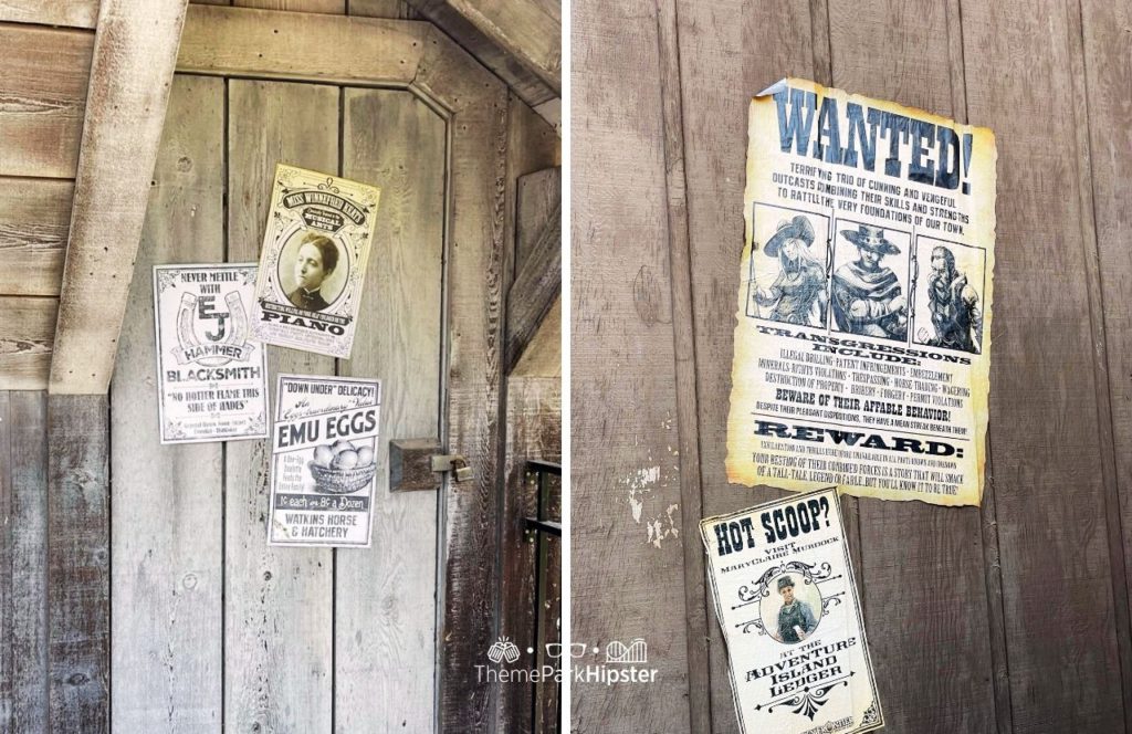 Cedar Point Amusement Park Ohio Frontier Town Posters Lore with Wanted Maverick Poster