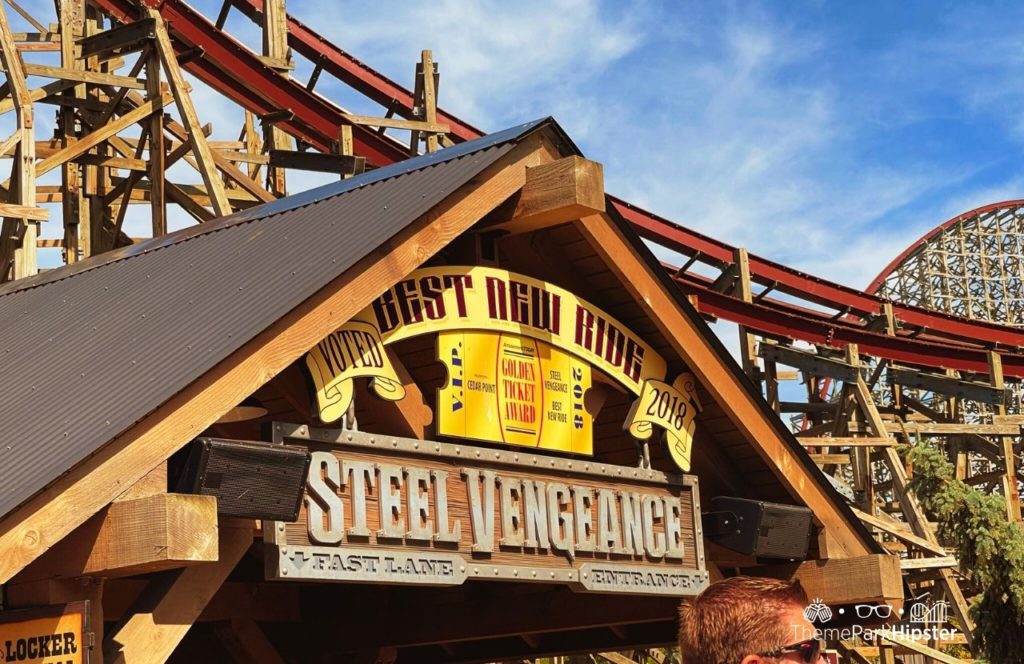 Cedar Point Amusement Park Ohio Frontier Town Steel Vengeance Roller Coaster Entrance