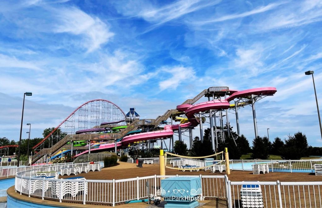Cedar Point Amusement Park Ohio Magnum XL 200 roller coaster and Cedar Point Shores Water Park