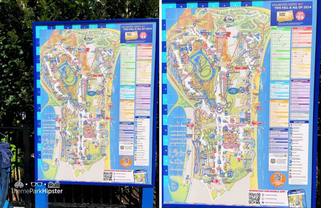 Cedar Point Amusement Park Ohio Map 2024