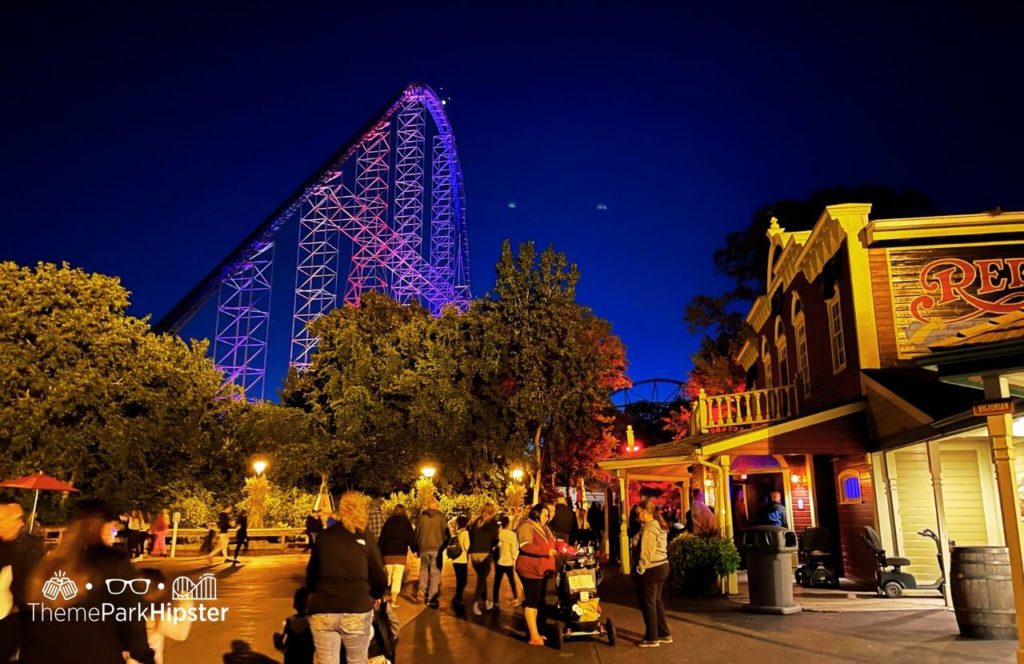 Cedar Point Ohio Amusement Park Halloweekends at Night with Millennium Force Roller Coaster