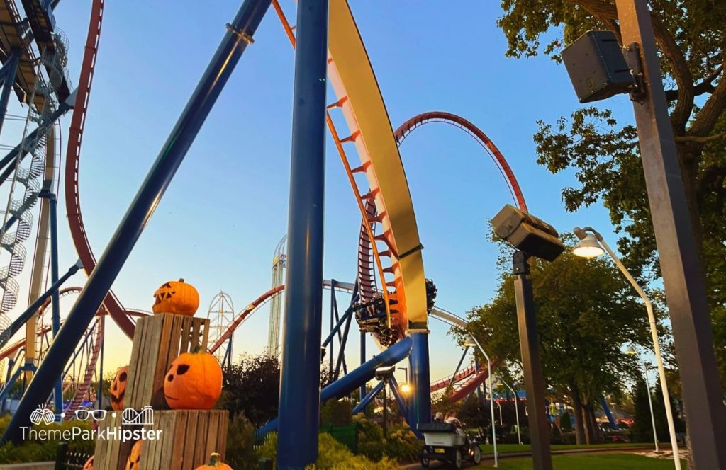 Cedar Point Ohio Amusement Park Valravn Roller Coaster at Halloweekends 