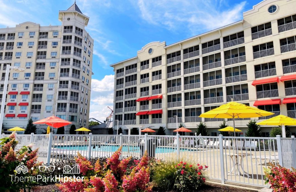 Cedar Point Ohio Hotel Breakers Lake Eerie Beach Pool. Keep reading for more Cedar Point Solo Travel Tips!