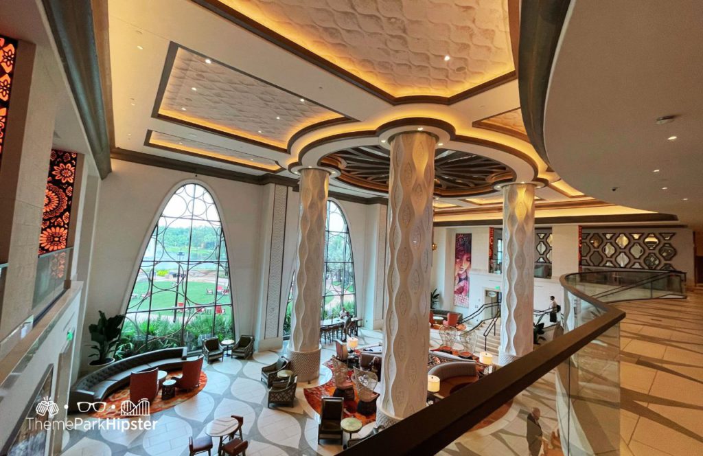 Destino Tower Lobby at Disney's Coronado Springs Resort. One of the best moderate resorts at Disney World for adults.