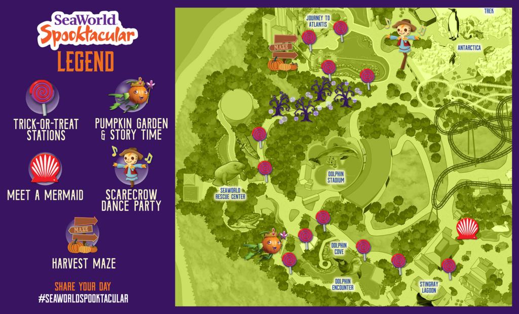 SeaWorld Orlando Halloween Spooktacular 2025 Map